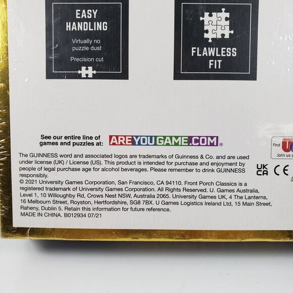 Guinness Beer 1000 Piece Jigsaw Puzzle 29"x23" Foil Accented Front NEW SEALED - Picture 13 of 16